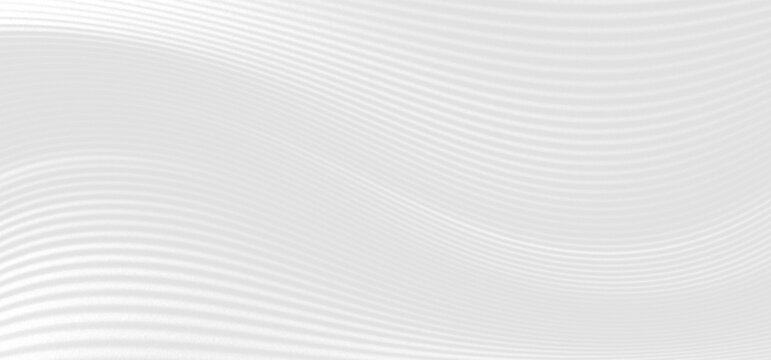 clean, elegant, and minimalist abstract digital art background featuring a combination of white and light gray with thin, wavy lines flowing horizontally with a very soft, organic curvature