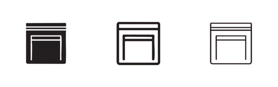 Web Browser Window Interface Icon Set