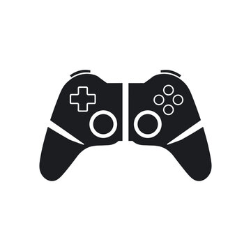 vector logo icon of a modern gaming controller merged with a shield .eps
