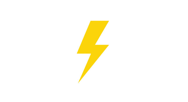 yellow lightning bolt icon on white background