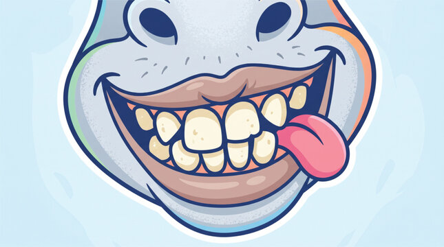 Funny mouth of dunkey