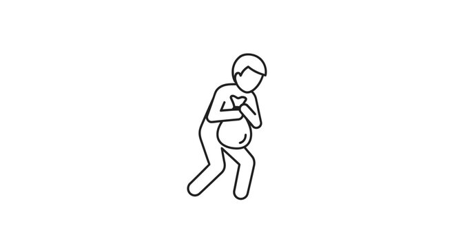 Thief icon, robber with sack, criminal activity, stealthy person, theft concept