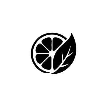 Black Lemon Slice Logo.
