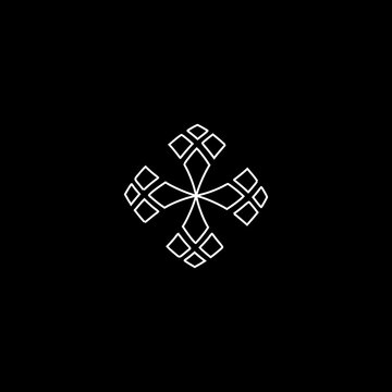 abstract blue snowflake