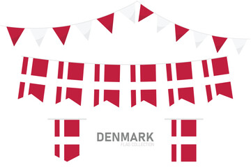 Obraz premium Denmark national flag collection, Denmark hanging flag