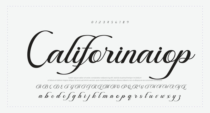 Signature script lettering font