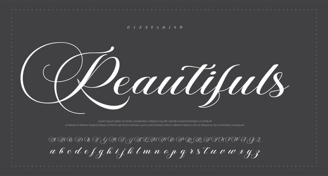 Signature script lettering font