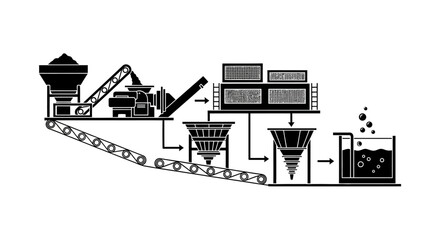 Fototapeta premium Industrial factory production line machinery.