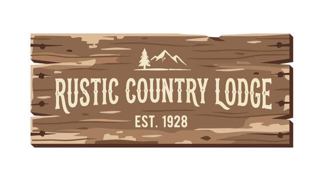 vintage wooden signboard plaque  old rustic wood board with nail details  countryside decoration concept