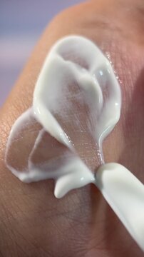 Footage video lotion try on hand close up detail texture