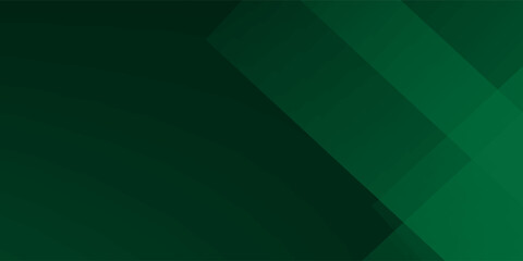 Fototapeta premium Abstract dark green geometric background with overlapping transparent shapes. Modern minimalist gradient design for corporate identity, technology, and eco branding. Professional backdrop.