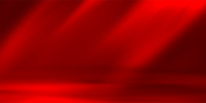 Wall interior background, studio and backdrops show products.with shadow from window color Red background for text insertion and presentation product