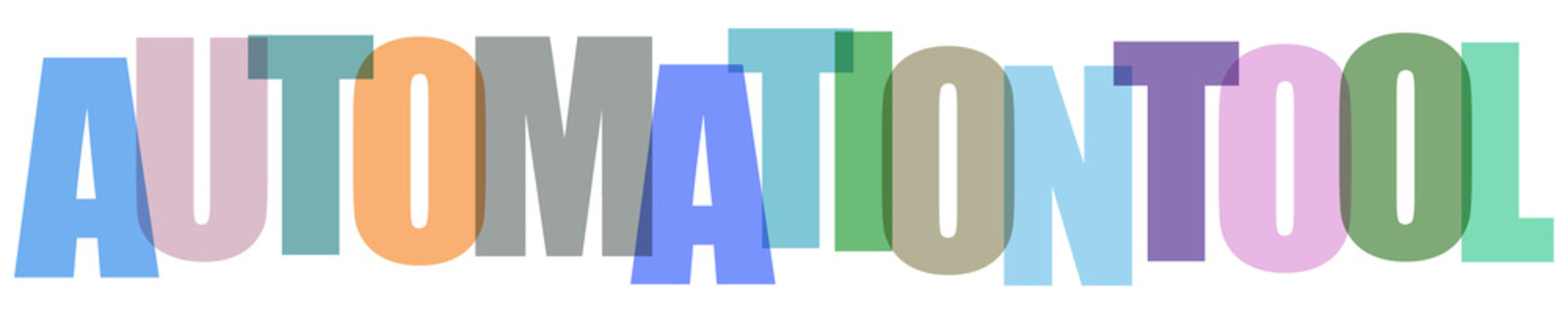 Automation tool, colorful text, software concept, technology background