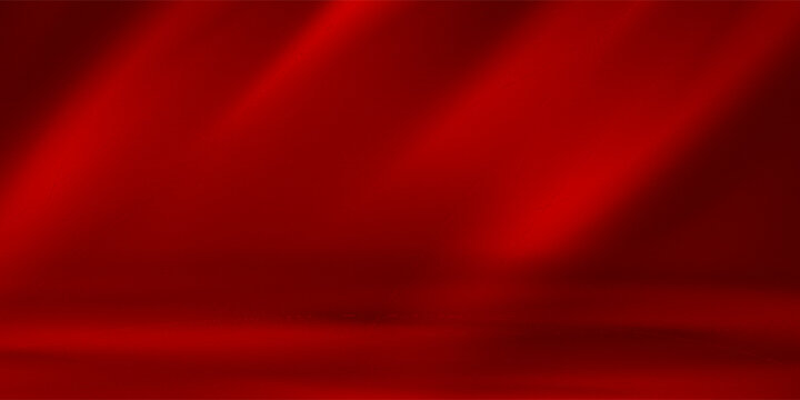 Wall interior background, studio and backdrops show products.with shadow from window color Red background for text insertion and presentation product
