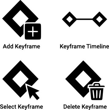 Keyframes solid glyph icon