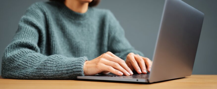 student focused on finishing an online quiz on a computer at a workspace