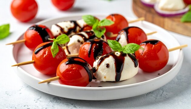 Caprese-Spie&szlig;e mit Balsamico