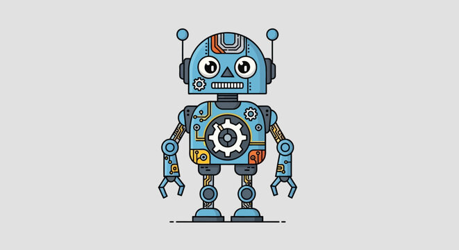 A futuristic robot with Artificial Intelligence capabilities stands on a Day of Appreciation for Technology