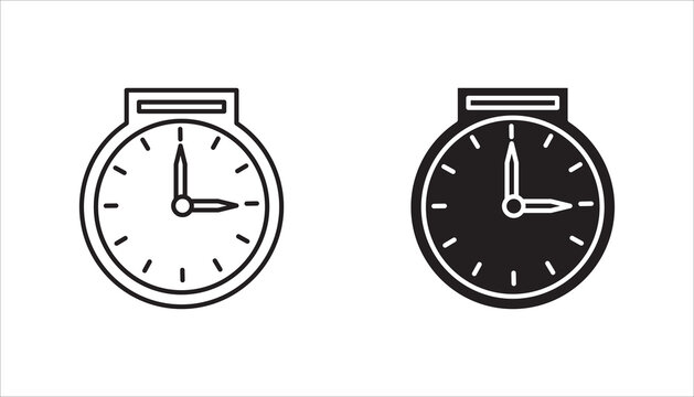Minimal stopwatch line icon isolated on background. Perfect for timer, time management, countdown, productivity, speed, performance, and schedule concepts.