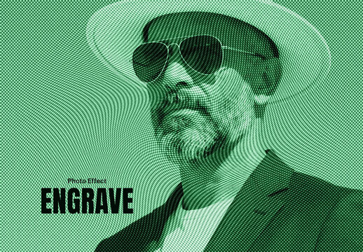 Engrave photo Effect Template