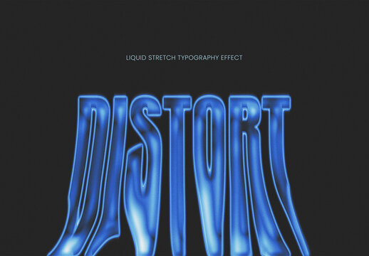Liquid Stretch Text Effect