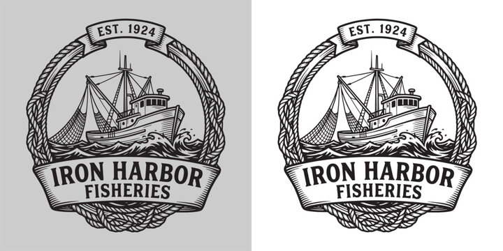 Iron Harbor Fisheries Established 1924 Emblem