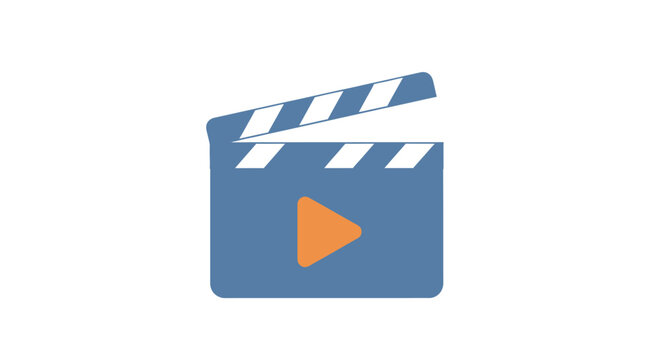 Film production clapper board icon.