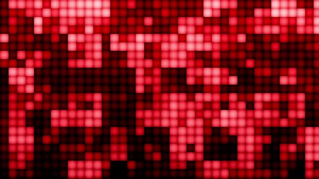 Twinkling square grid pattern background, Golden mosaic pixel led screen animation, retro disco stage light background loop, abstract geometric flashing motion graphics, abstract festive backdrop, 4k