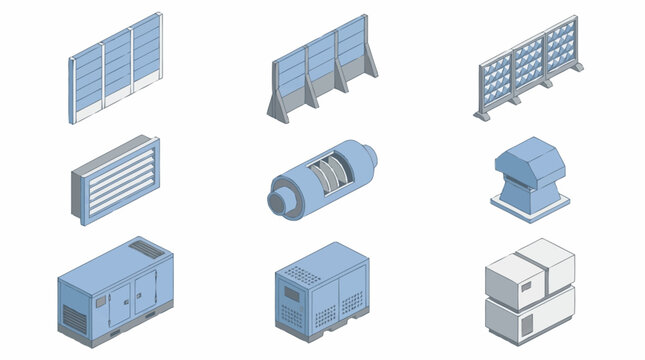 Collection of various air conditioning units.
