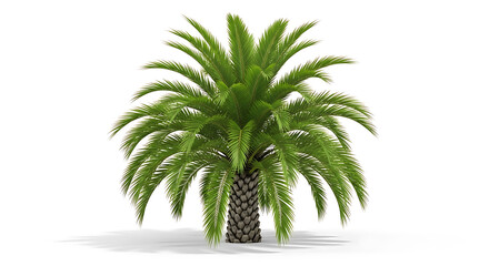 Obraz premium Lush green palm tree isolated on transparent background high quality professional detailed
