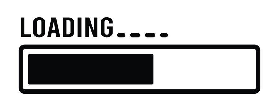 Loading Progress Bar Icon vector on trendy design.