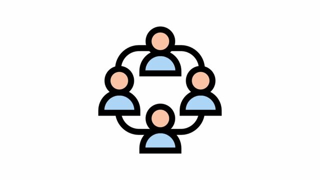Agile and teamwork symbol - Agile, teamwork and project management icon symbol.