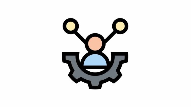Agile and teamwork symbol - Agile, teamwork and project management icon symbol.
