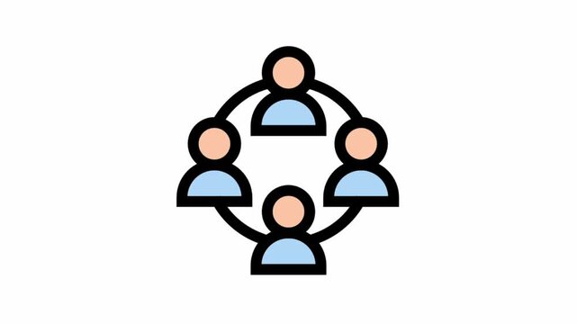 Agile and teamwork symbol - Agile, teamwork and project management icon symbol.