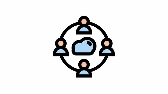 Agile and teamwork symbol - Agile, teamwork and project management icon symbol.
