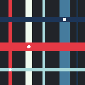 Abstract geometric composition showing digital data flow and parallel processing in modern technological network illustration.  illustration