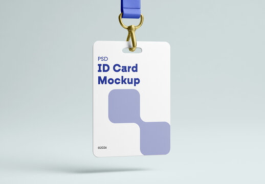 Hanging ID Card Mockup