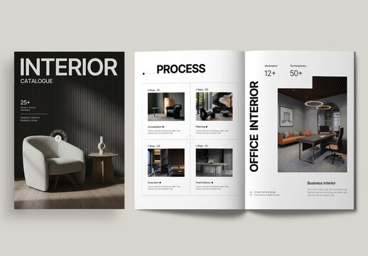 Minimalist Interior Design Catalog Booklet Template