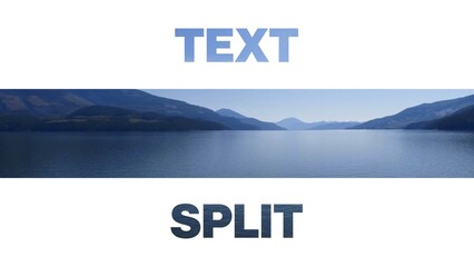 Cutout Text Split Screens