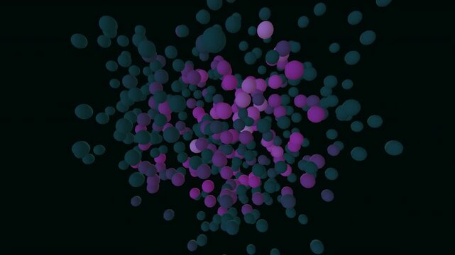 Trefoil knot bioluminescent organic phase shift abstract seamless loop on dark background. Core-to-edge expansion lighting. Centered composition. Generative code art.