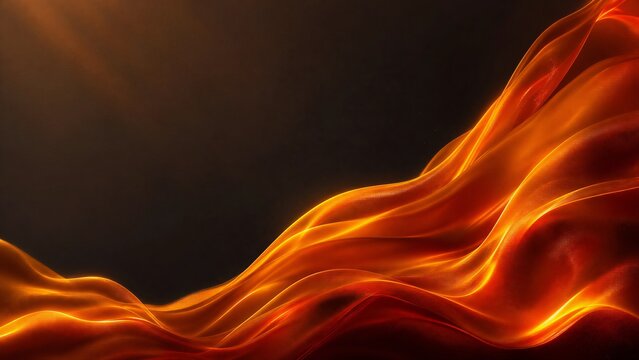 Smooth gradient of solar amber and fiery opal tones in draped glowing silk. Warm neon light diffusion on a deep charcoal background. Premium luxury fintech and lifestyle aesthetic
