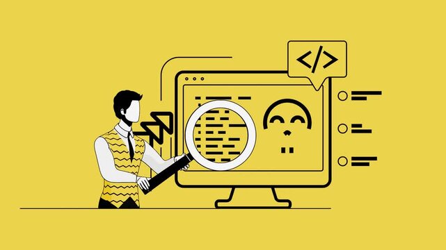 Code Testing and Error Checking Motion Graphics