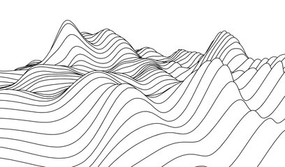 Map abstract contour for relief terrain grid and land landscape line. Cartography geography topography for mountain topographic vector and geographic texture topo. Map design wavy with relief. © Shanvood