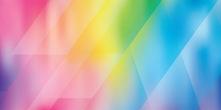 Colorful Abstract Geometric Background With Pastel Diagonal Triangles And Light Prism Gradient