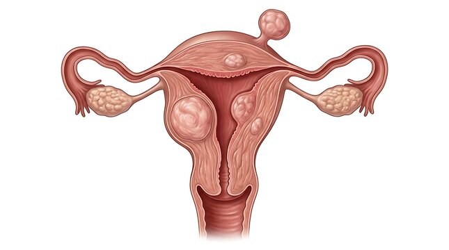 Uterine Fibroid Benign Growth Pathology Illustration