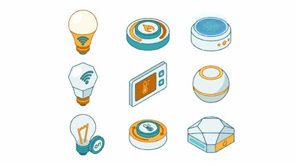 Fototapeta premium Collection of various modern technology icons.