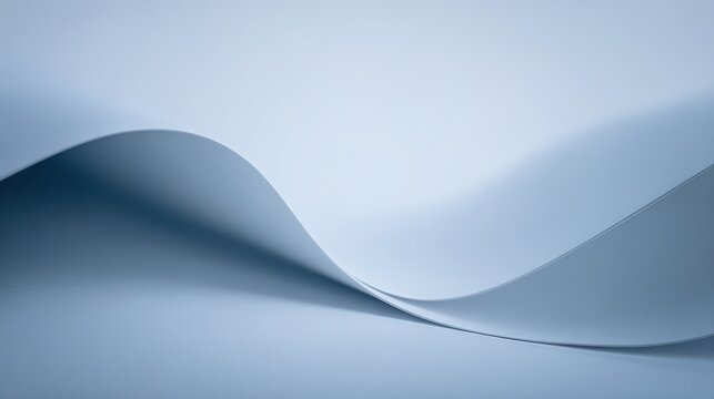 humble. A minimalist composition of soft blue tones with a single curved line, evoking quiet humility. wellbeing guides.
