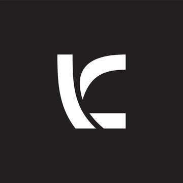 letter lk simple geometric linked logo vector