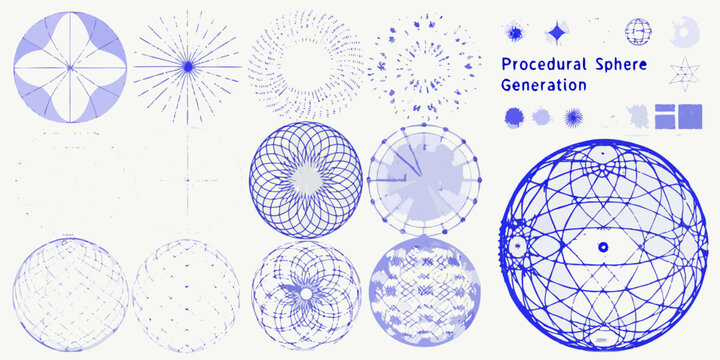 abstract sphere visualizations geometric patterns and procedural generation