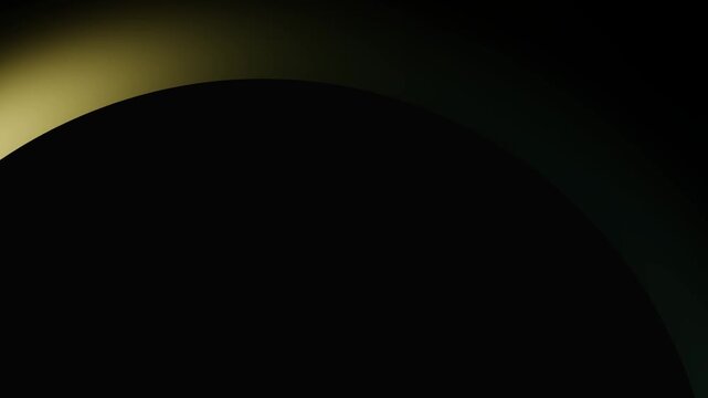 Minimalist golden solar corona shimmering against deep space void in cinematic high-contrast atmosphere